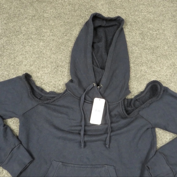 Splendid cut out hoodie. Navy blue size medium - Picture 5 of 8